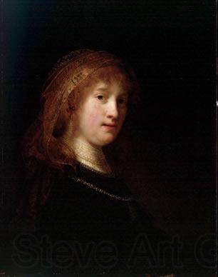 REMBRANDT Harmenszoon van Rijn Portrait of Saskia van Uylenburg France oil painting art